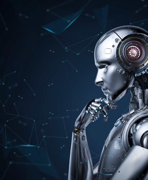 3d,Rendering,Ai,Robot,Think,Or,Compute